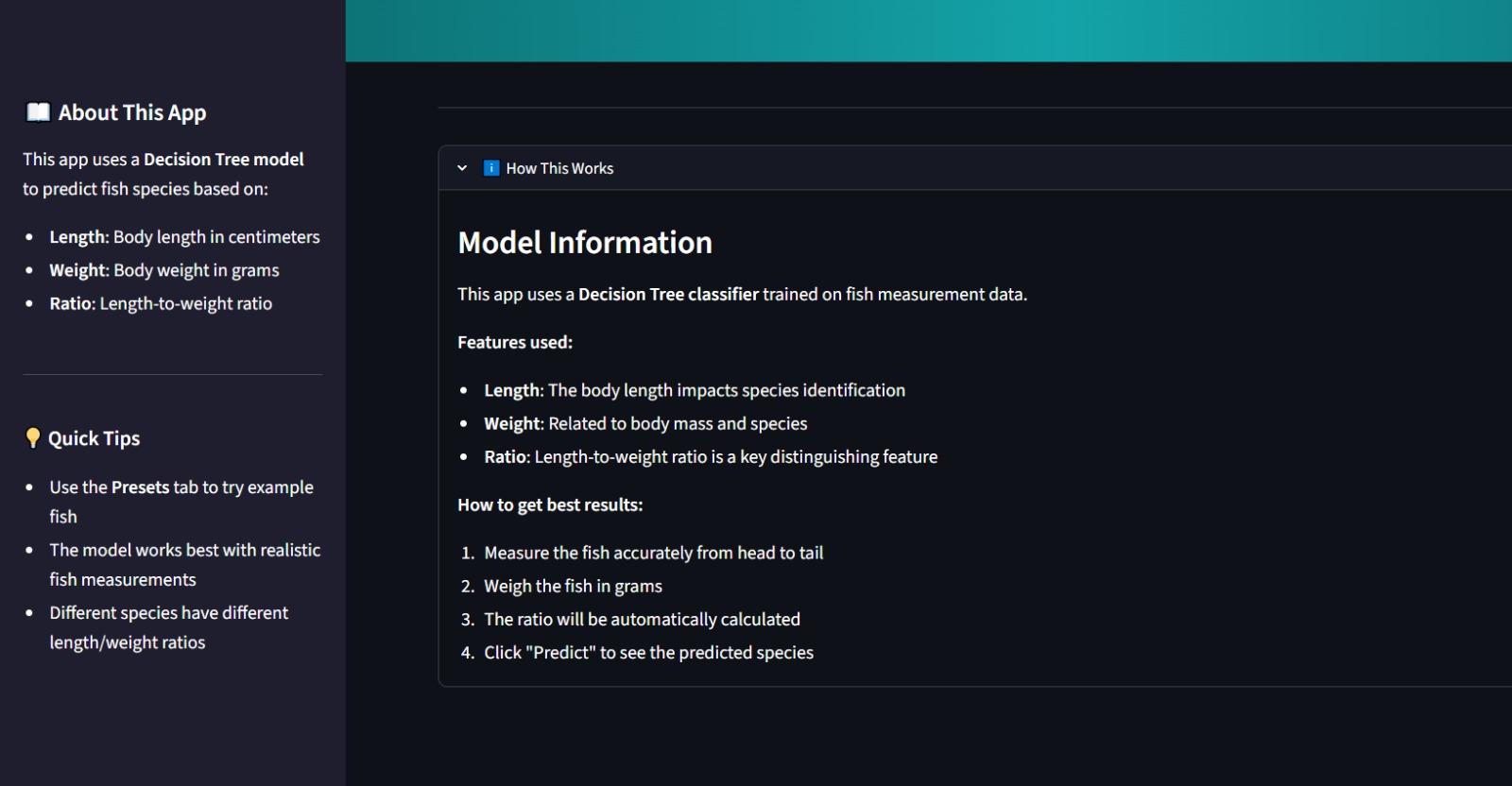 Fish Predictor screenshot 1