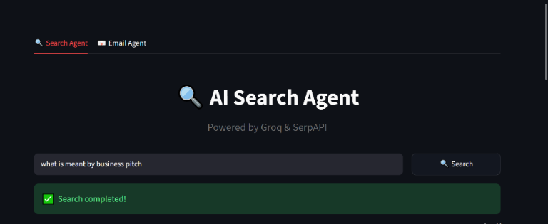 Search & Email Agent screenshot 1