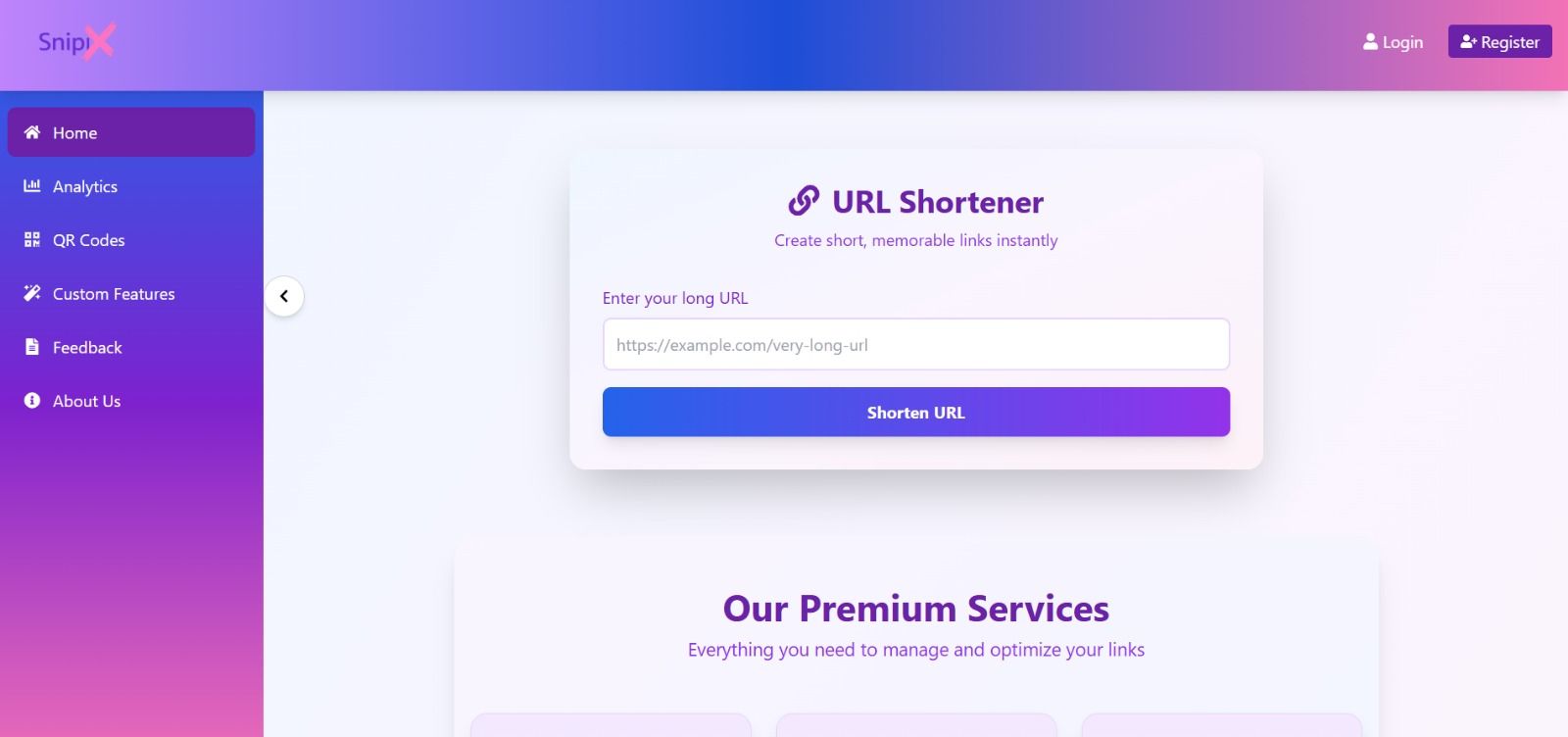 Snipix project screenshot